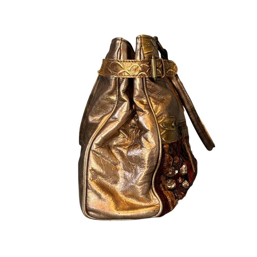 Andaloussi Gold Purse Sequins Large Vintage - Picture 2 of 15